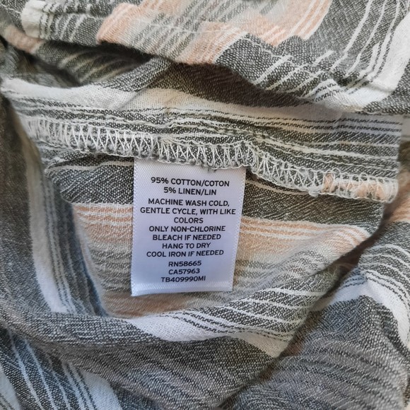 Treasure & Bond Women's Striped Front Knot Blouse M - Picture 5 of 6